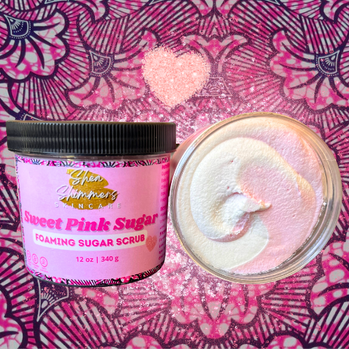 Gommage au sucre moussant au sucre rose doux